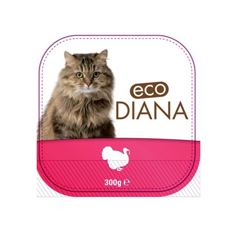 ECO DIANA - PÂTÉ EN BARQUETTE AU DINDE POUR CHAT - 300G