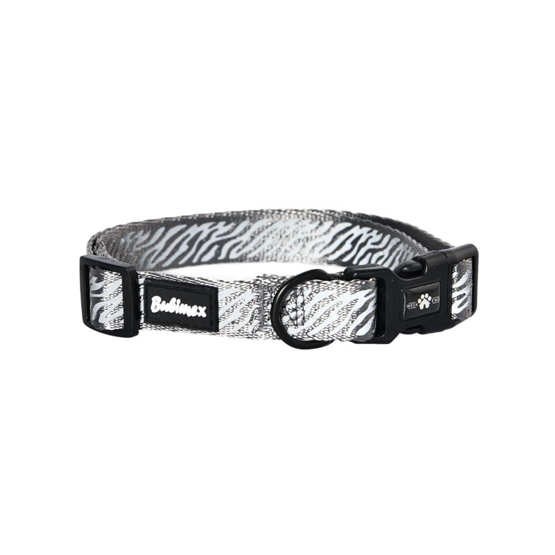 Collier réglable, réfléchissant, L, 25mm/45-65cm, gris