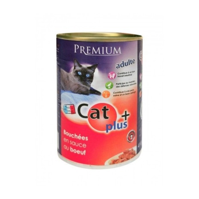 CAT + 400 GR BOUCHEES EN SAUCE AU BOEUF