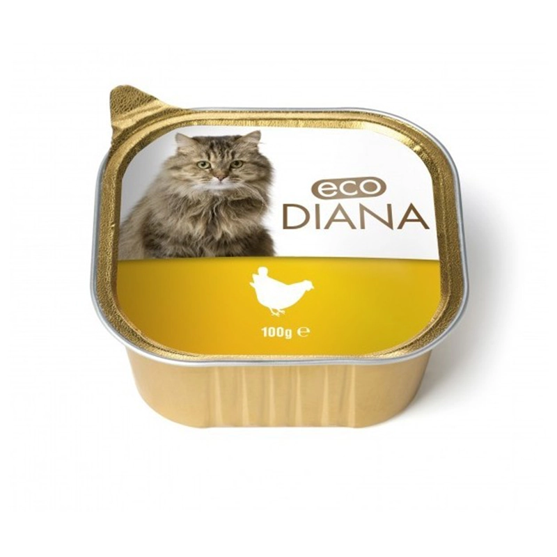 ECO DIANA - PÂTÉ EN BARQUETTE AU POULET POUR CHAT - 100G