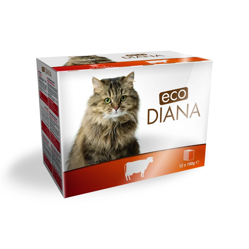 ECO DIANA - POCHON POUR CHAT BOEUF 12*100G