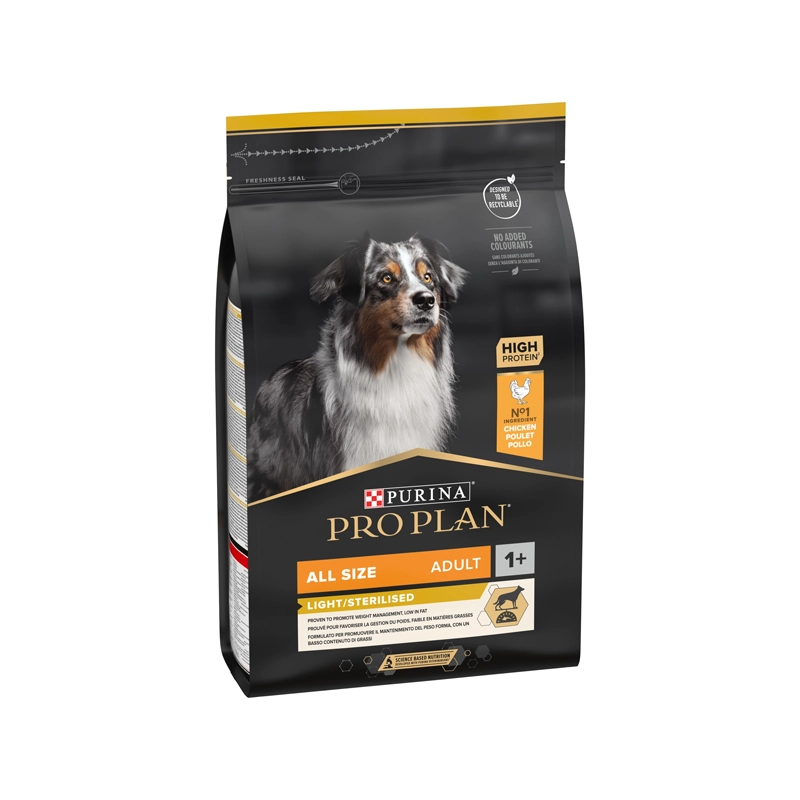 PURINA - PRO PLAN ALL SIZE LIGHT STERILISED ADLT/ 3KG