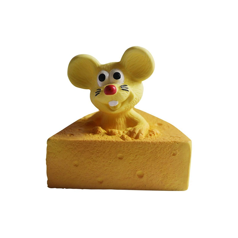 Souris avec fromage, latex, 8cm