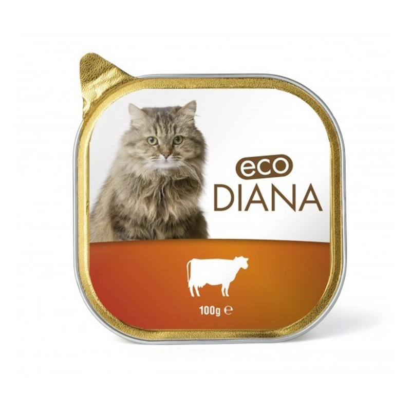 ECO DIANA - PÂTÉ EN BARQUETTE AU BOEUF POUR CHAT - 100G