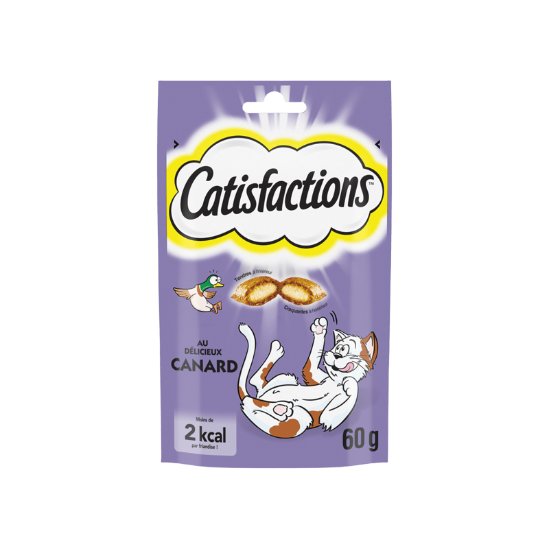 CATISFACTIONS™ Friandises au canard pour chat et chaton 60g