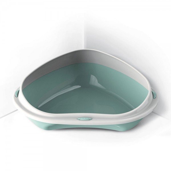 GEORPLAST - BAC À LITIÉRE D'ANGLE INNOVANT. . 58 X 48 X 20.5 H