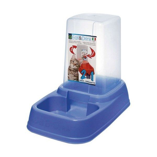 GEORPLAST - DISTRIBUTEUR MANGER ET BOIRE 33.5X20X27.5 H AVEC ANTI-DÉR