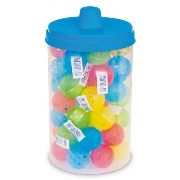 GEORPLAST - JAR WITH 50 LITTLE BALLS Ø 14 X 26 H CM - LT. 3.40