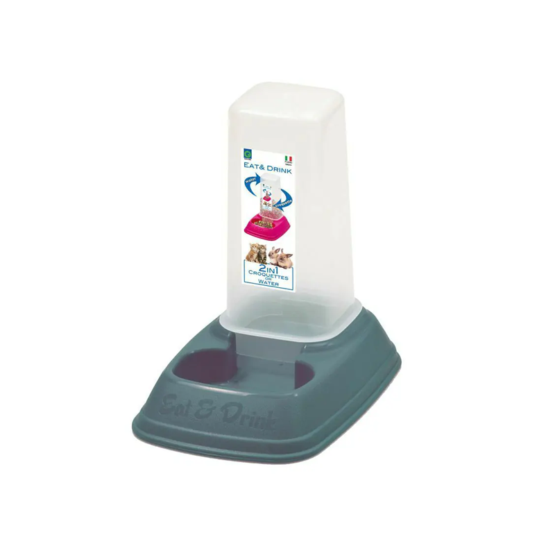 GEORPLAST - MINI DISTRIBUTEUR MANGER ET BOIRE 20X13.5X19 H AVEC ANTI-