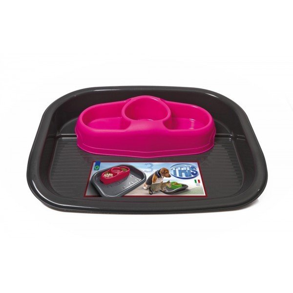 GEORPLAST - PET FOOD TRAY TRIS CM 52 X 41X 9 H - LT. 1.00