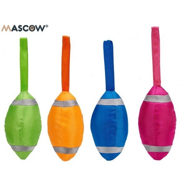 MASCOW - JOUET A MORDRE FORME BALLON RUGBY MIX 4