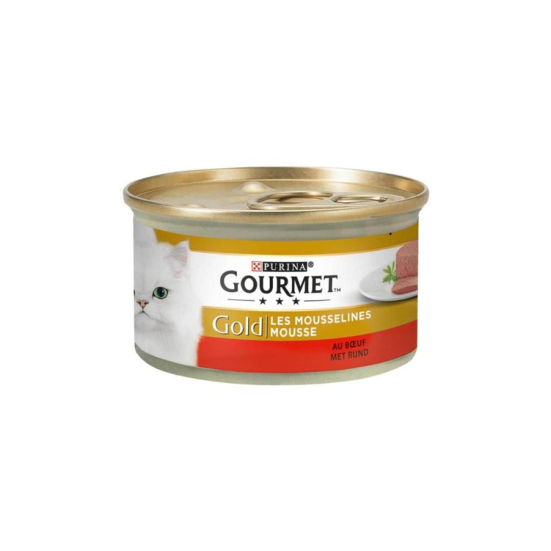 GOURMET GOLD Pat chat Mousselines Au Boeuf 85G