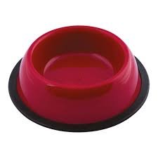 GEORPLAST - GAMELLE POUR CHIEN MOYEN ROND SILVER ANTIDÉRAPANTE 16 X 4